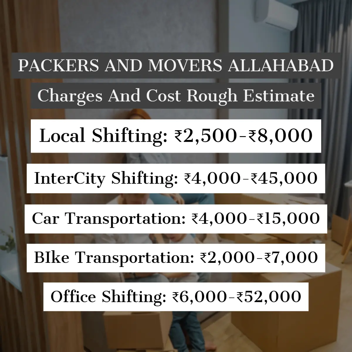 Packers and Movers Allahabad Charges