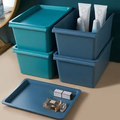 Utilize plastic storage containers