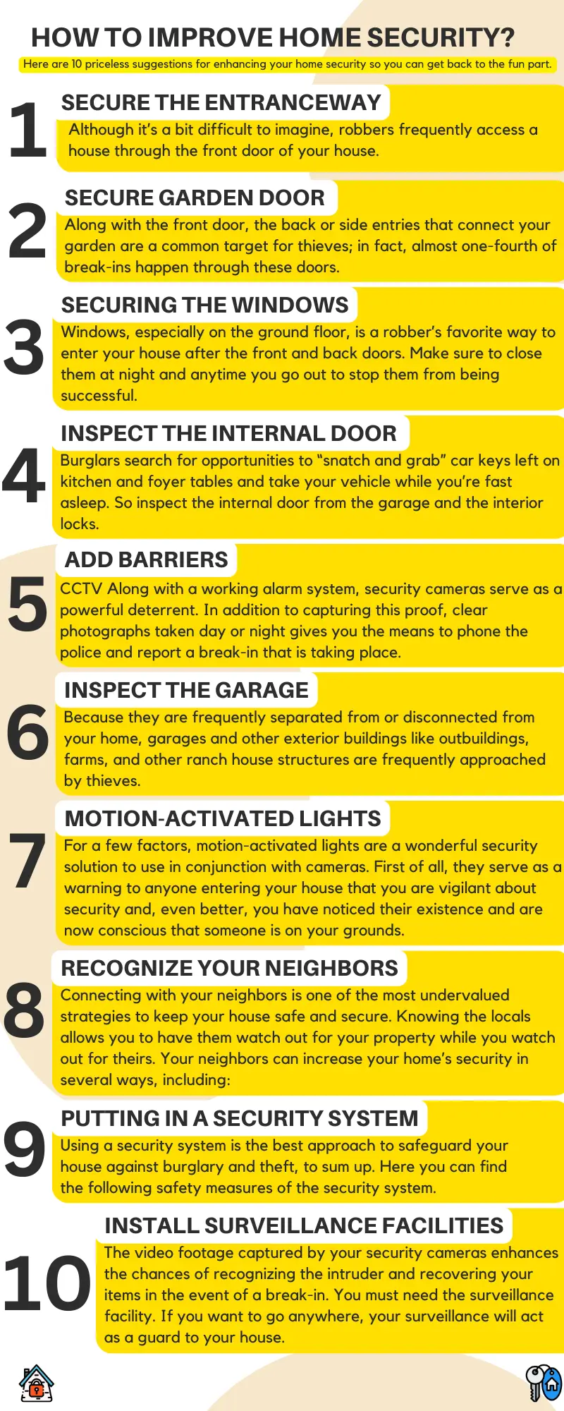 Infographic on How to Improve Home Security