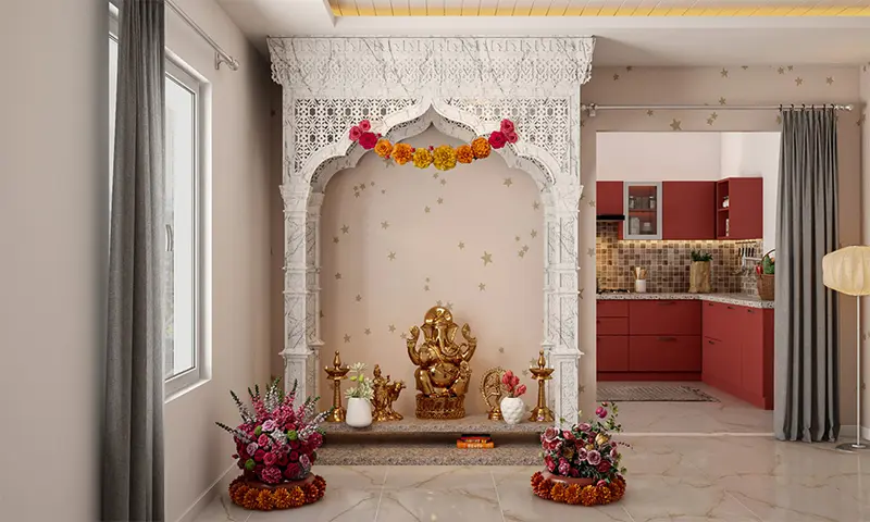 A House With An Open Mandir