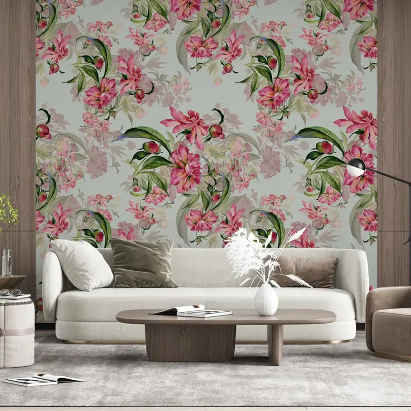 PVC Wall Panel With Gentle Flora Patterns