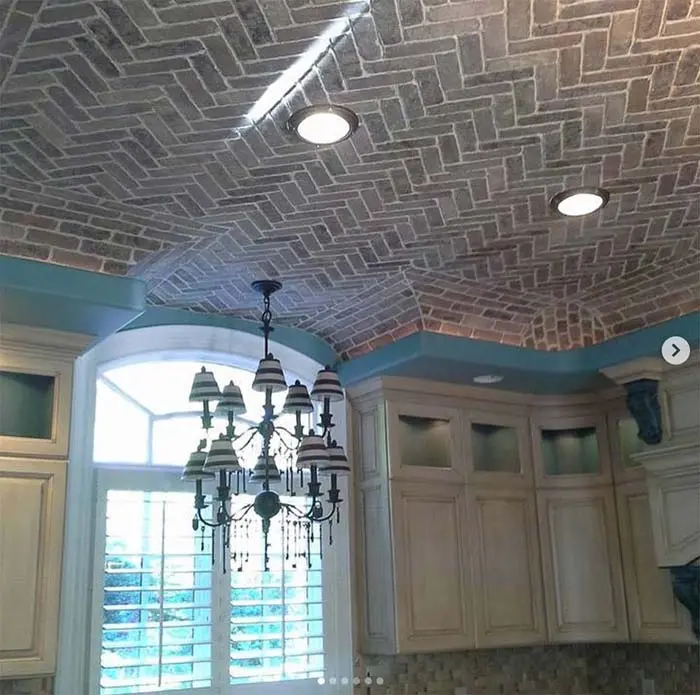 Stones And Bricks False Ceiling Design