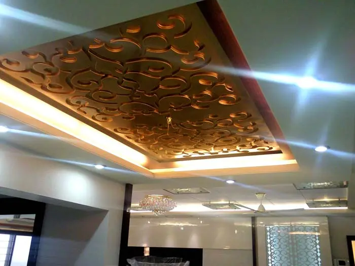 Wallpaper False Ceiling Design