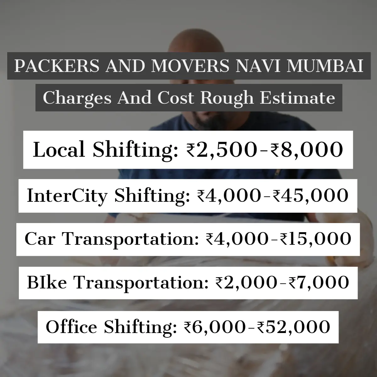 Packers and Movers Navi Mumbai Charges